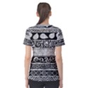 Vintage Grey and Black Tribal Print Women s Cotton Tee View2