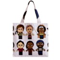 The Walking Dead   Main Characters Chibi   Amc Walking Dead   Manga Dead Zipper Grocery Tote Bag View1