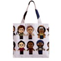 The Walking Dead   Main Characters Chibi   Amc Walking Dead   Manga Dead Zipper Grocery Tote Bag View2