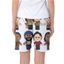 The Walking Dead   Main Characters Chibi   Amc Walking Dead   Manga Dead Women s Basketball Shorts View2