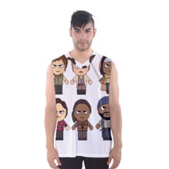 The Walking Dead   Main Characters Chibi   Amc Walking Dead   Manga Dead Men s Basketball Tank Top by PTsImaginarium