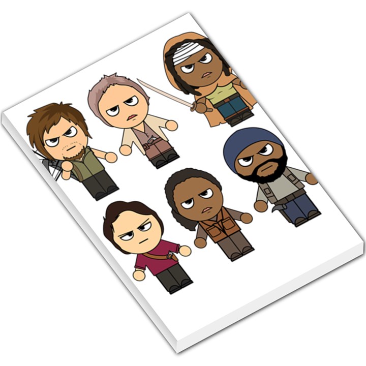 The Walking Dead   Main Characters Chibi   Amc Walking Dead   Manga Dead Large Memo Pads