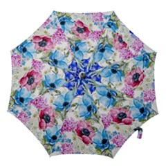 Watercolor Spring Flowers Hook Handle Umbrellas (large)