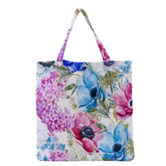 Watercolor Spring Flowers Grocery Tote Bag