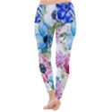 Watercolor spring flowers Winter Leggings  View4