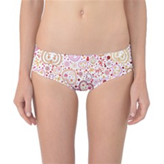 Ornamental Pattern With Hearts And Flowers  Classic Bikini Bottoms