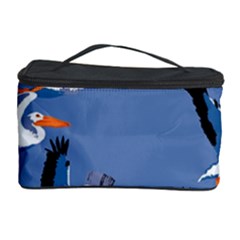 Abstract Pelicans Seascape Tropical Pop Art Cosmetic Storage Cases by WaltCurleeArt