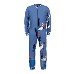 Abstract Pelicans Seascape Tropical Pop Art Onepiece Jumpsuit (kids) by WaltCurleeArt