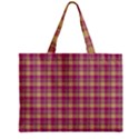 Pink Plaid Pattern Zipper Mini Tote Bag View1