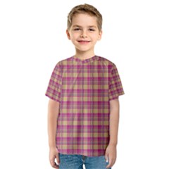 Pink Plaid Pattern Kid s Sport Mesh Tee