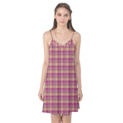 Pink Plaid Pattern Camis Nightgown