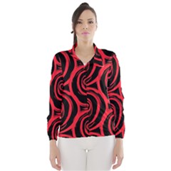 Abtract  Red Roses Pattern Wind Breaker (women)