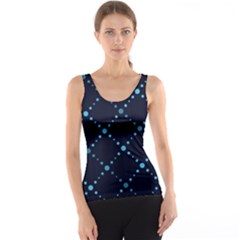 Seamless Geometric Blue Dots Pattern  Tank Top