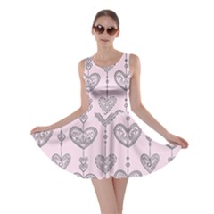 Sketches Ornamental Hearts Pattern Skater Dress by TastefulDesigns