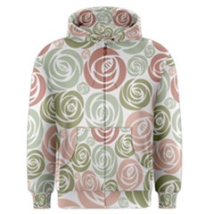  Retro Elegant Floral Pattern Men s Zipper Hoodie