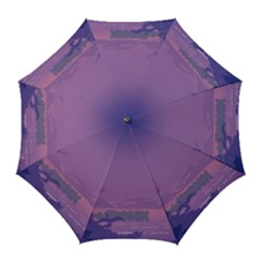 Abstract Tropical Birds Purple Sunset  Golf Umbrellas