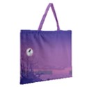 Abstract Tropical Birds Purple Sunset  Zipper Large Tote Bag View2