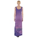 Abstract Tropical Birds Purple Sunset Maxi Thigh Split Dress View2