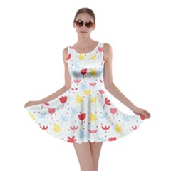 Seamless Colorful Flowers Pattern Skater Dress by TastefulDesigns