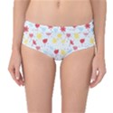 Seamless Colorful Flowers Pattern Mid-Waist Bikini Bottoms View1