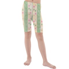 Seamless Colorful Dotted Pattern Kid s Mid Length Swim Shorts