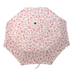 Red Seamless Floral Pattern Folding Umbrellas