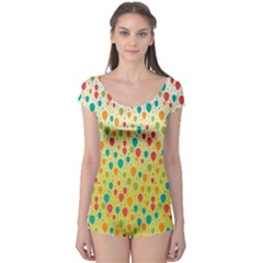 Colorful Balloons Backlground Boyleg Leotard (ladies) by TastefulDesigns