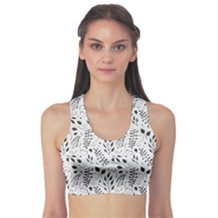 Hand Painted Floral Pattern Sports Bra