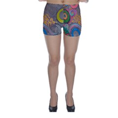 Rainbow Passion Skinny Shorts by SugaPlumsEmporium