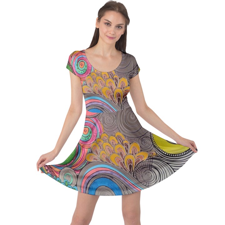 Rainbow Passion Cap Sleeve Dresses