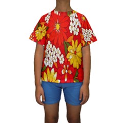 Flower Power Kid s Short Sleeve Swimwear