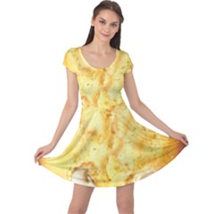 White Chocolate Chip Lemon Cookie Novelty Cap Sleeve Dresses by WaltCurleeArt