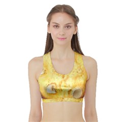 White Chocolate Chip Lemon Cookie Novelty Women s Sports Bra With Border