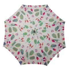 Hand Drawn Flowers Background Hook Handle Umbrellas (small)