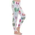 Hand Drawn Flowers Background Winter Leggings  View3