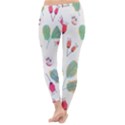 Hand Drawn Flowers Background Winter Leggings  View4