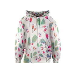 Hand Drawn Flowers Background Kids  Zipper Hoodie