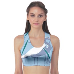 Egret Sports Bra by WaltCurleeArt