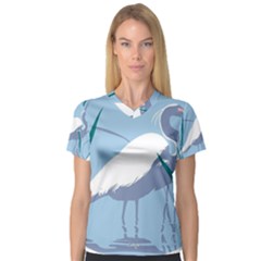 Egret Women s V-neck Sport Mesh Tee