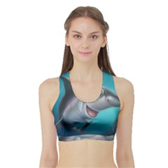 Sharky  Women s Sports Bra With Border