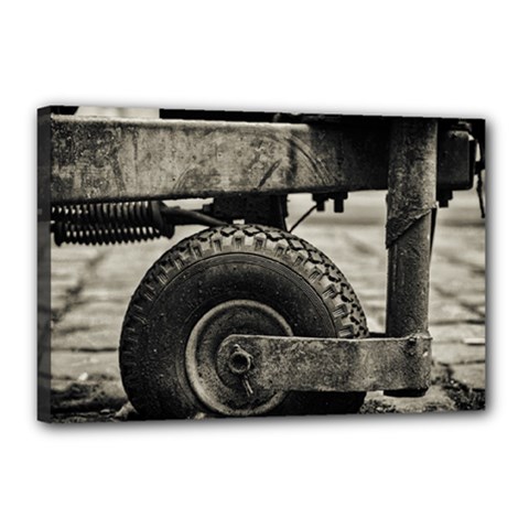 The Miserable Wheel Canvas 18  X 12  by TastefulDesigns