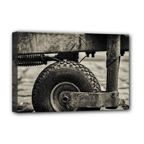 The Miserable Wheel Deluxe Canvas 18  X 12   by TastefulDesigns