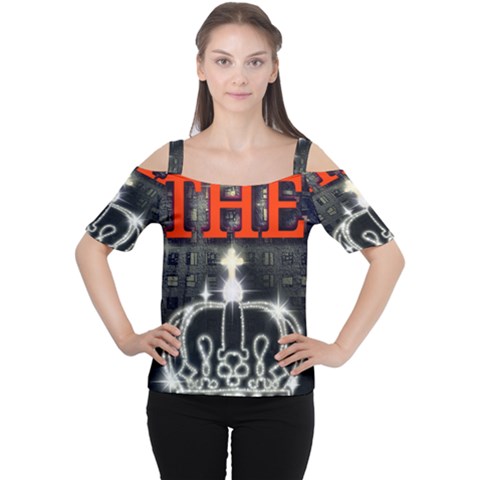 The King Women s Cutout Shoulder Tee by SugaPlumsEmporium