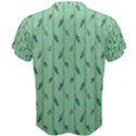 Seamless Lines And Feathers Pattern Men s Cotton Tee View2