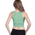 Seamless Lines And Feathers Pattern Racer Back Crop Top View2