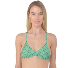 Seamless Lines And Feathers Pattern Reversible Tri Bikini Top