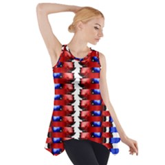 The Patriotic Flag Side Drop Tank Tunic by SugaPlumsEmporium