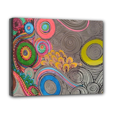 Rainbow Passion Deluxe Canvas 20  X 16   by SugaPlumsEmporium