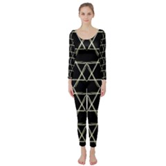 Star Of David   Long Sleeve Catsuit by SugaPlumsEmporium