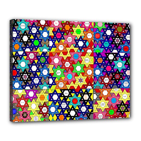 Star Of David Canvas 20  X 16 